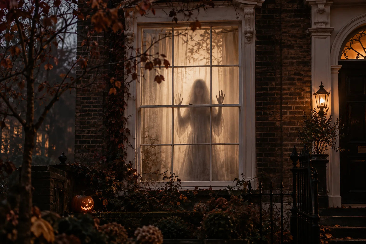 Halloween window atmosphere